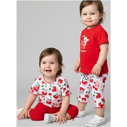 Брюки детские трикотажные для девочек (легинсы укороченные), 2 пары в комплекте