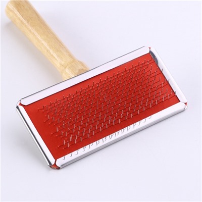 Пуходерка Wood средняя без капель, деревянная ручка, 9×12 см