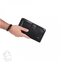 Клатч мужской кожаный 20931 black Pratero