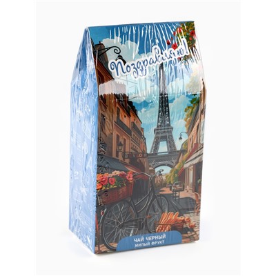 Чай черный подарочный «Поздравляю!», милый фрукт, 50 г