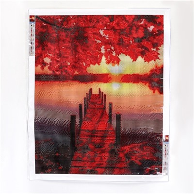 Алмазная мозаика с полным заполнением на холсте «Закат», 40×50 см