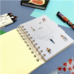 Записная книжка "Art journal" А6,120 л. на гребне, с разделителями