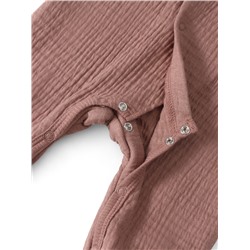 Комбинезон детский из жатой ткани «Крошка Я», рост 68-74 см, шоколадный