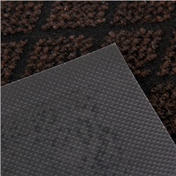 Коврик придверный влаговпитывающий «Галант», 40×60 см, коричневый