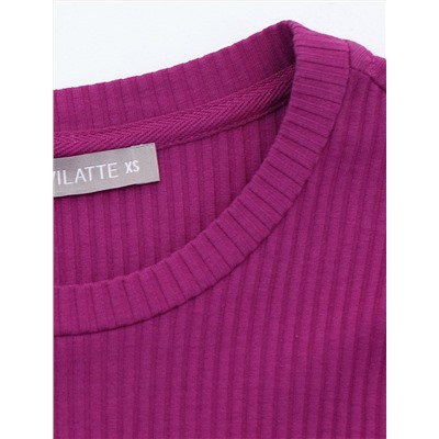 Джемпер из трикотажа в широкий рубчик