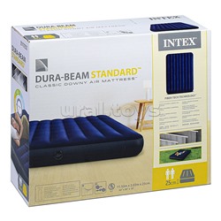 Матрас надувной Classic Downy Fiber-Tech, 152 х 203 x 25 см, 64759 INTEX