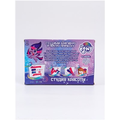 УЦЕНКА Набор мелки для волос с аксессуарами с блёстками 2в1 «Студия красоты» My little pony
