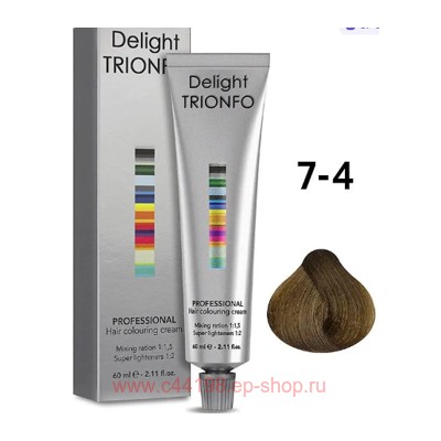 CD Делайт-Триумфо Стойкая Крем-краска для волос 7-4 средне-русый бежевый 60 мл