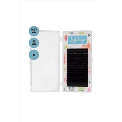 Lash&Go Ресницы на ленте 16 линий 12 мм, D, 0,07 мм, черный KRISTALLER, 1108842