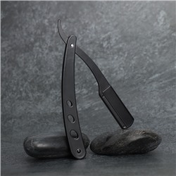Опасная бритва, шаветт, без лезвия, 13.3×21×2.8 см, стальная, чёрная