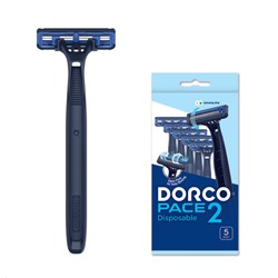 Станок для бритья одноразовый DORCO PACE-2 (5 шт.), TNB 200BL-5P
