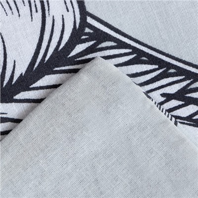 Постельное бельё 1.5-спальное «Этель» Gray tropics, поплин