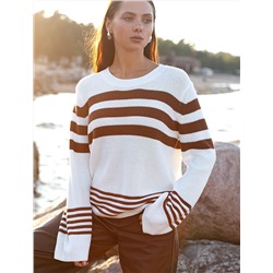 Джемпер крупной вязки из хлопка