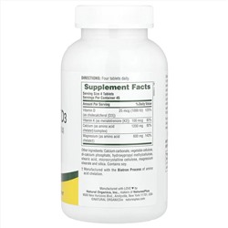 Nature's Plus, комплекс с кальцием, магнием, витаминами D3 и К2, 180 таблеток