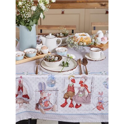 Скатерть «Этель. Пасхальные Тильды», 110×147 см, 100% хлопок, саржа 190 г/м²