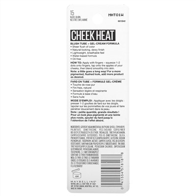 Maybelline, Cheek Heat, Gel-Cream Brush, Nude Burn, 0.27 fl oz (8 ml)