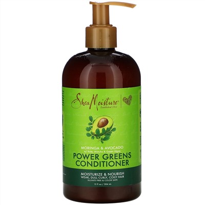 SheaMoisture,  Power Greens, кондиционер, «Моринга и авокадо», 384 мл (13 жидк. унций)
