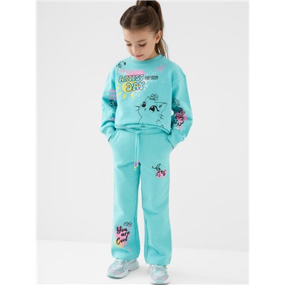 Комплект трикотажный для девочек: толстовка, брюки
