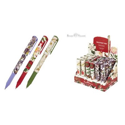 Ручка шариковая 0.7 мм "Флора.Распускаются цветы/Flora.Bloom flowers" синяя в тубе 20-0264/15 Bruno Visconti