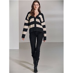 Skinny CONTE CON-671 Черные джинсы skinny с эффектом потертости и необработанным краем