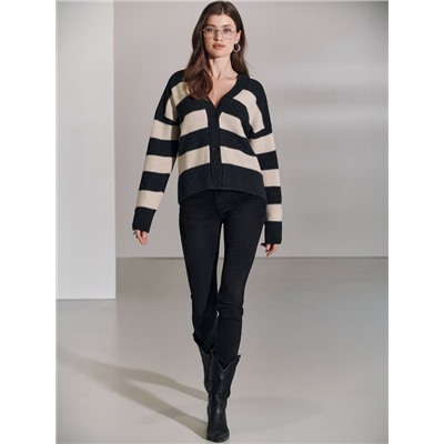 Skinny CONTE CON-671 Черные джинсы skinny с эффектом потертости и необработанным краем