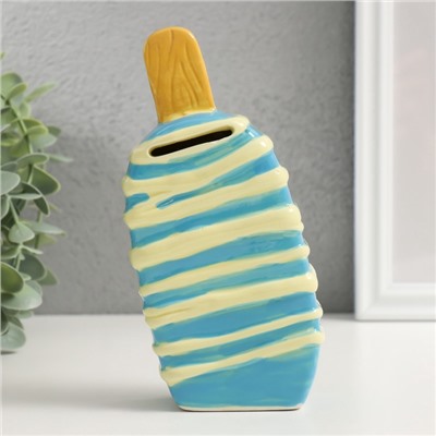 Копилка для денег «Подтаявшее эскимо», керамика, 8.2×3.8×15.5 см