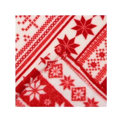 Плед «Этель. Новогодний узор», 150×200 см, корал-флис