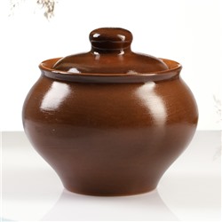 Горшок для запекания Псковский гончар «Былина», 500 мл, 12×13 см, коричневый