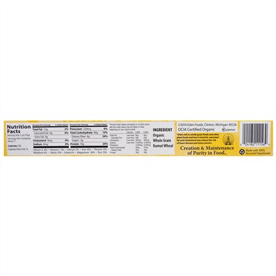 Eden Foods, Органические макаронные изделия, камут спагетти, 100% цельное зерно, 396 г
