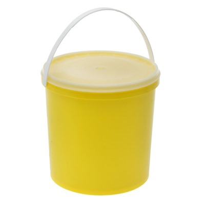 Ведро «ПластоС», с герметичной крышкой, d=20.5 см, h=21.5 см, цвет белый, 5 л.