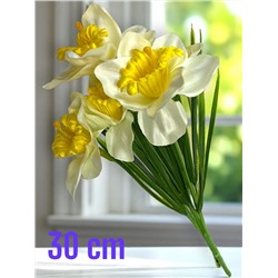 Нарциссы белые букет 30см