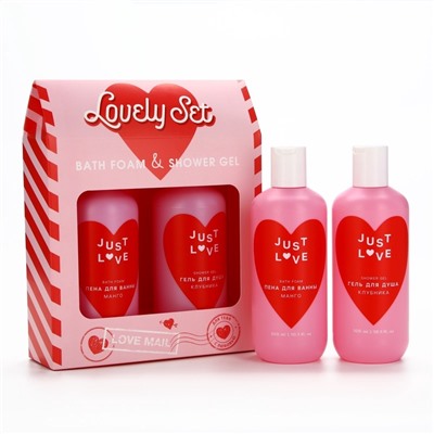 Подарочный набор Lovely set, гель для душа и пена для ванны, 2×300 мл, Чистое счастье