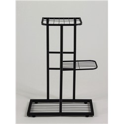 Подставка для цветов Greengo, 3 полки, 43×22×57 см, напольная, металл, чёрная