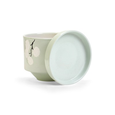 Горшок для цветов «Листья», 1.7 л, d=15.5 см, h=15 см, керамический, с поддоном