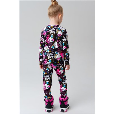 Термокомплект трикот. для девочек: фуфайка (футболка) с длин. рук, брюки для эпизод. использования PLAYTODAY, 1226869