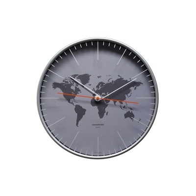Часы настенные интерьерные «Материки», d=30.5 см, бесшумные