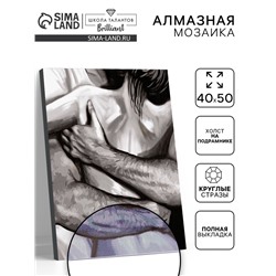 Алмазная вышивка полное заполнение «Пара», на раме, 40×50 см
