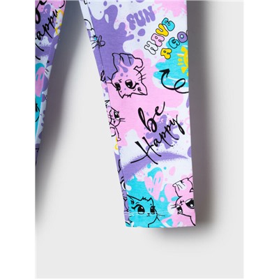 Брюки трикотажные для девочек (легинсы), 2 пары в комплекте