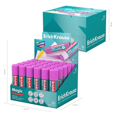 Клей-карандаш  8 гр PVP "Magic" 4445 ErichKrause