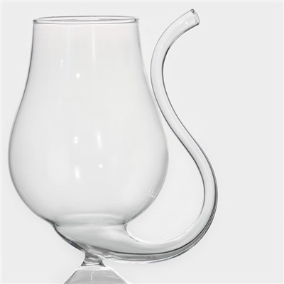 Бокал для вина Magistro «Forma. Пантера», 300 мл, с трубочкой, стекло, прозрачный