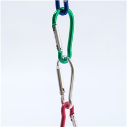 Набор карабинов металлических, туристических, 4.5 см, 10 шт.