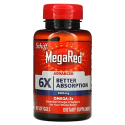 Schiff, MegaRed, Advanced, 800 mg, 80 Softgels