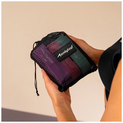 Набор из 3 петель для фитнеса ONLYTOP: нагрузка 18, 27, 36 кг, 204×4 см