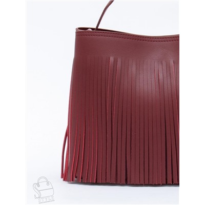 Сумка женская кожаная 2385-1Y d.wine red Polina&Eiterou