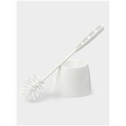 Ёршик для унитаза «Блеск. Эконом», 12.5×12.5×37.5 см, с подставкой, белый