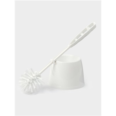 Ёршик для унитаза «Блеск. Эконом», 12.5×12.5×37.5 см, с подставкой, белый