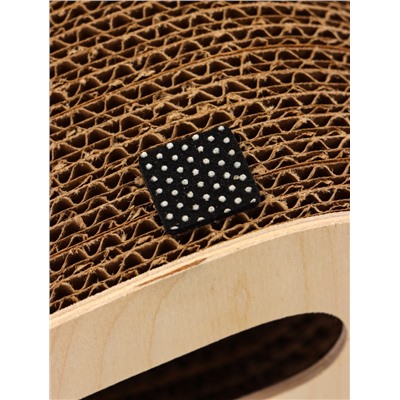 Когтеточка-лежанка «Зверьё Моё» ВОСЬМЕРКА, средняя с игрушкой, 53×21×16 см, гофрокартон