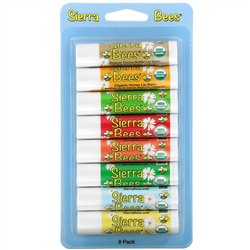 Sierra Bees, набор органических бальзамов для губ, 8 в упаковке, 4,25 г (15 унций) каждый