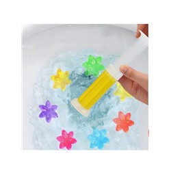 Гель освежитель-очиститель для унитаза в форме шприца, роза