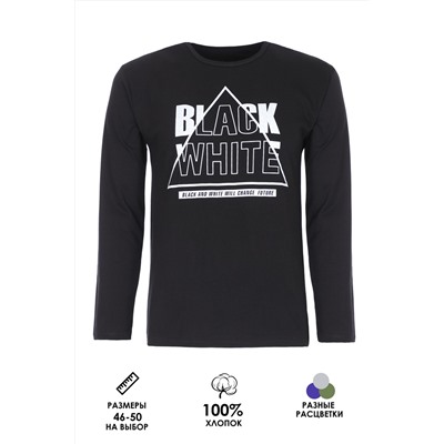 Футболка с длинным рукавом Black White ФН170